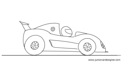 Formula 1 Car Drawing Easy How to Draw A Cartoon Race Car Art Drawings Patterns