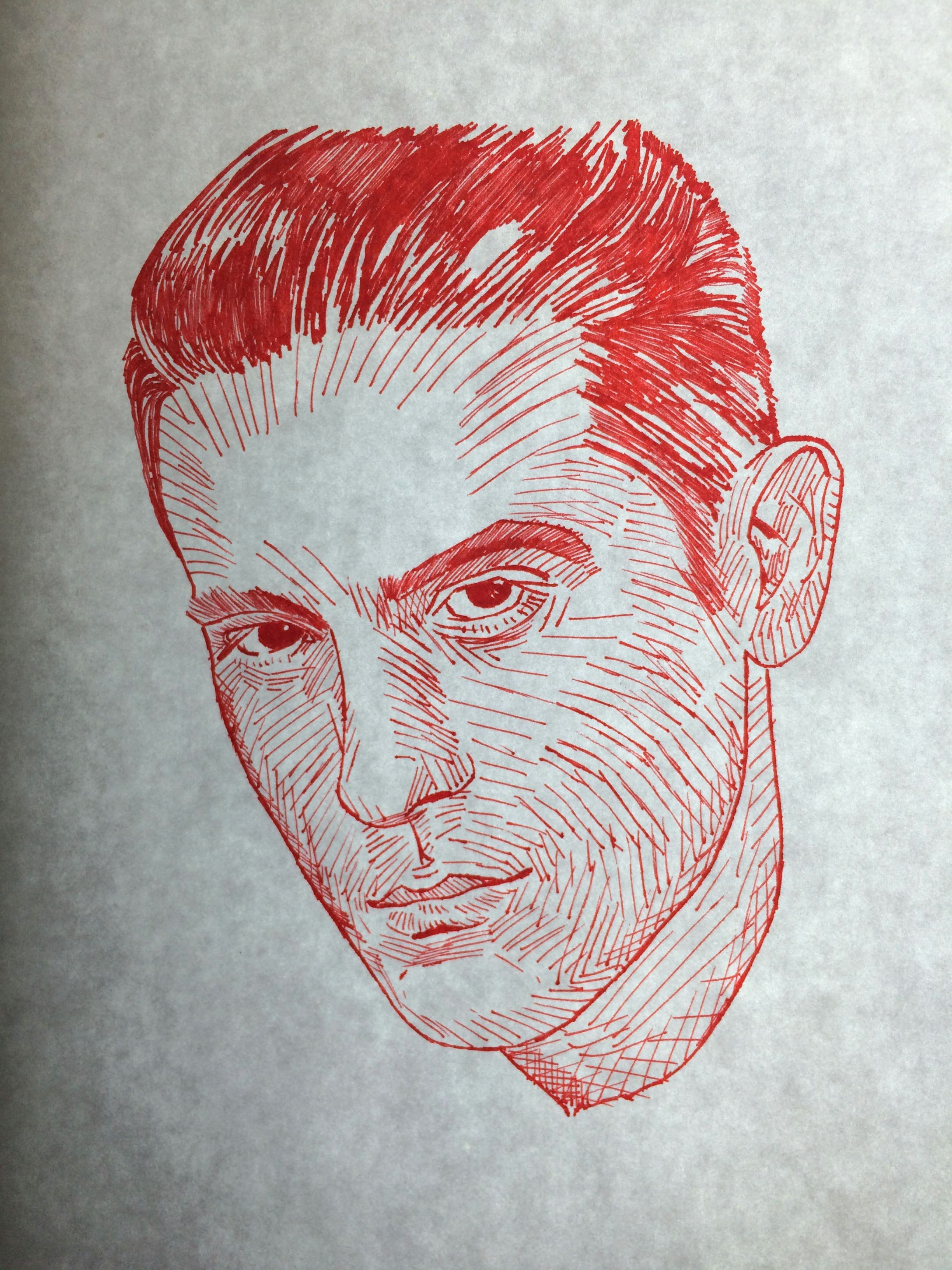 G Eazy Drawing G Eazy Red Pen Drawing Avb Artistry Drawings Art English Projects