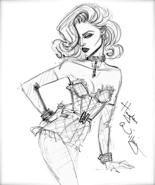 G One Drawing Lsquo Material Girl Gone Wild Rsquo Por Hayden Williams
