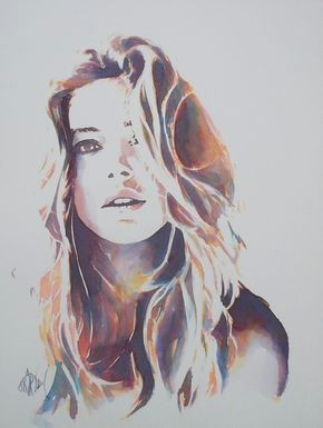 Girl Drawing 2014 2014 Olivierbartoli Progetti Da Provare Pinterest Watercolor