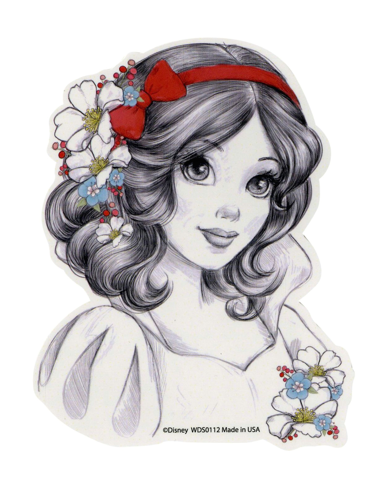 Girl Drawing Disney Snow White Sticker From Hot topic Drawing Snow White Disney Art