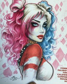 Girl Drawing Harley Quinn Pin Od Ciamcia Ramcia Na Harley Quinn Harley Quinn Joker Harley