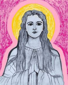 Girl Drawing Jesus 127 Best Drawings Of Jesus Mary and the Saints by Kathleen Ellinger