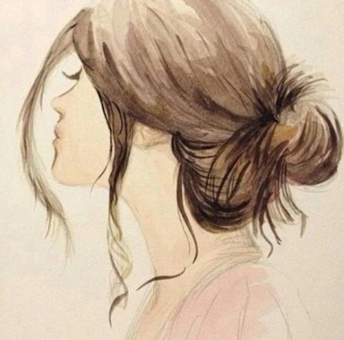 Girl Drawing Messy Bun Gallery for Girl Tumblr Hair Drawing Aes Artsy Drawings Art