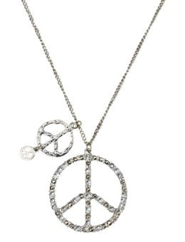 Girl Drawing Necklace Rhinestone Peace Necklace Jewelry Jewelry Girls Jewelry Girl