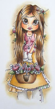 Girl Drawing No Color 216 Best Illustrations Her Garden Flower Shop Images Drawings