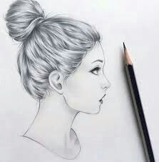 Girl Drawing Side View Easy Side View Of A Girl Drawing References In 2019 Pinterest
