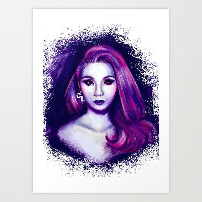 Girl Drawing society6 Cl Art Print by Artofmathew society6