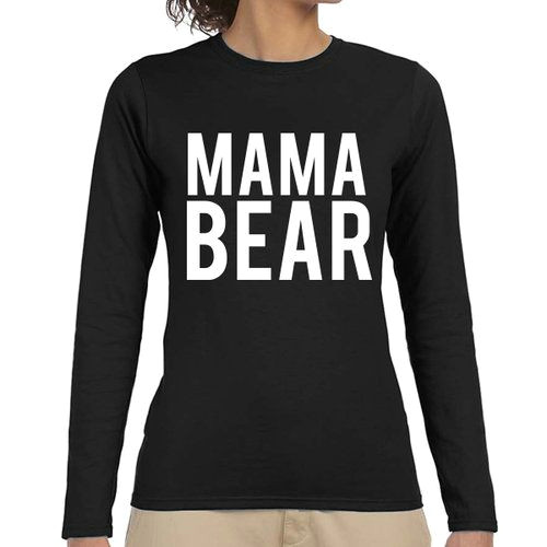 Girl In Shirt Drawing Mama Bear Quote Slogan Illustration Personalised Unisex Tumblr