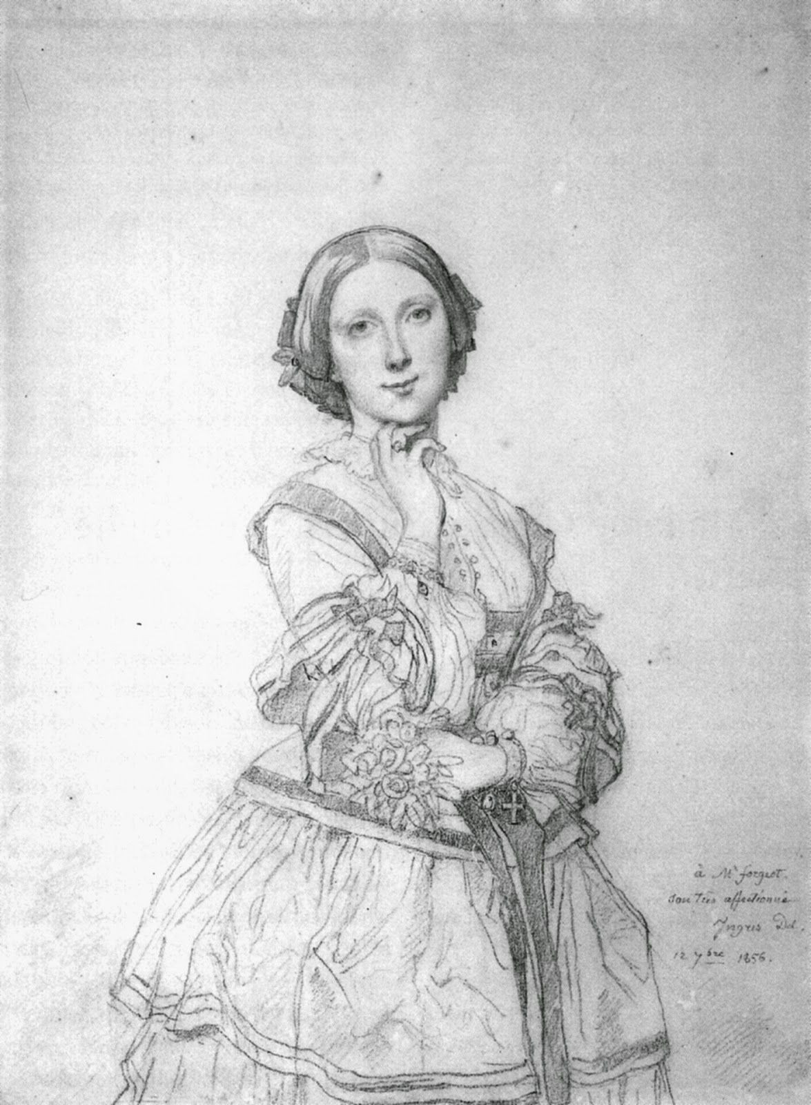 Girl Jeans Drawing Mademoiselle Ceceile Panckoucke Ingres 1856 Jean Auguste