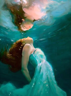 Girl Underwater Drawing Kayleigh Harley Acrosstheuniverse Beth Revis Artwork