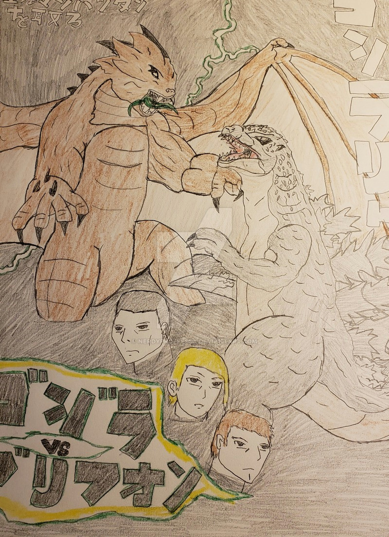 Godzilla Drawing Cartoons 2 Lost Project Godzilla Vs the Gryphon by Nerdyproffessa On Deviantart