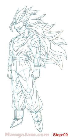 Goku Super Saiyan 3 Drawing Easy 141 Best Draw Easy Images In 2019