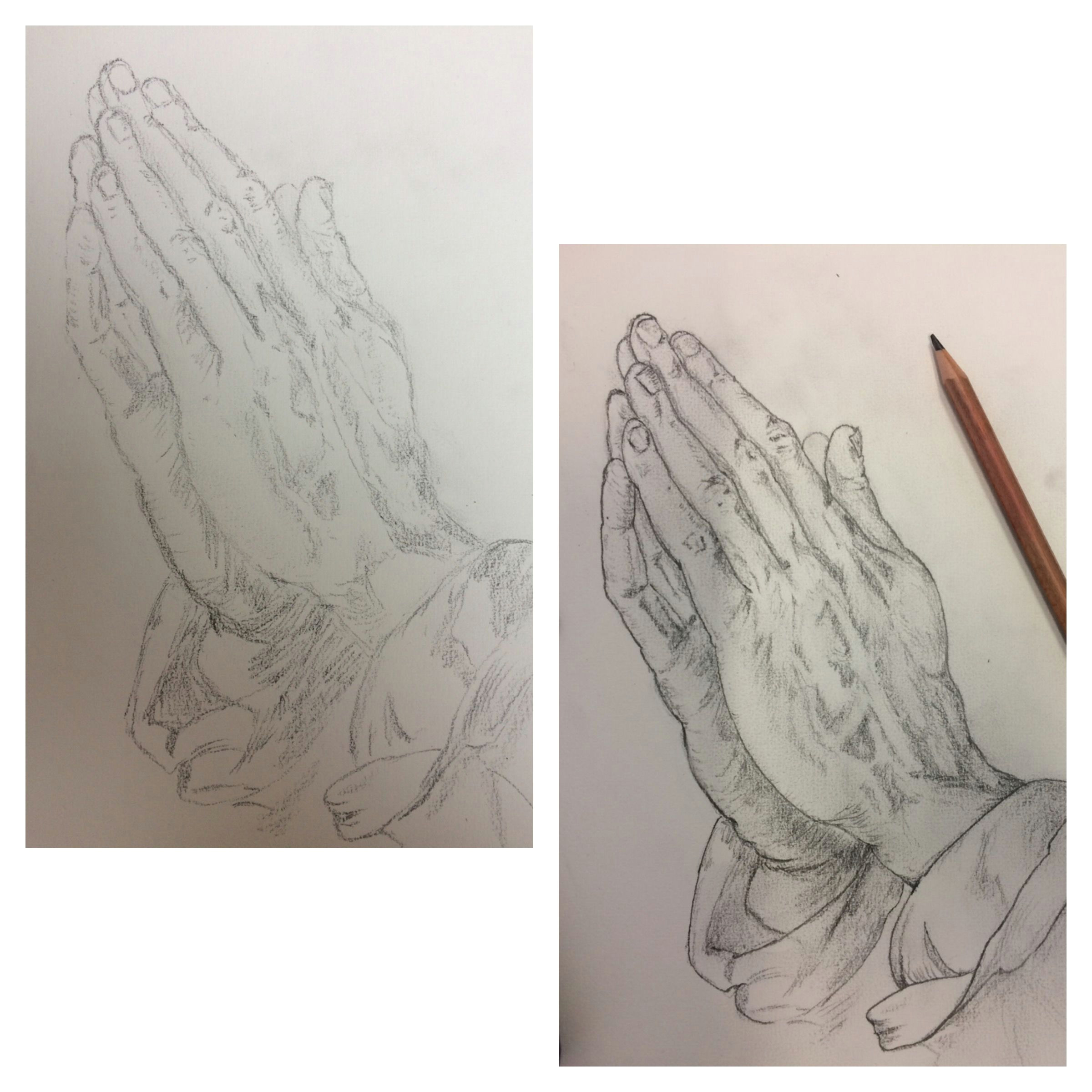 Graphite Drawings Of Hands Hands Pray Pencil Drawings