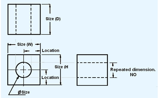 H Size Drawing Dimensions 3