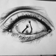 Hyper Realistic Drawing Of An Eye Crying Eye Sketch Drawing Pinterest Drawings Eye Sketch and