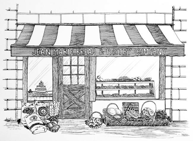 I M Drawing In French Line Drawings Of Shop Fronts Google Search Sulu Boya Drawings