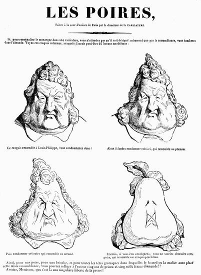 I M Drawing In French the Pears I M An Anarchist Caricature Honore Daumier Realism Art