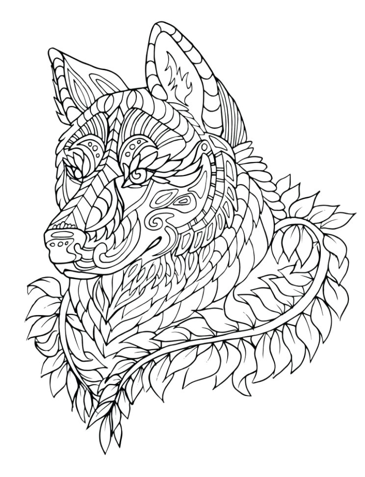 Images Of A Drawing Of A Wolf Fresh Black and White Wolf Coloring Pages Nicho Me