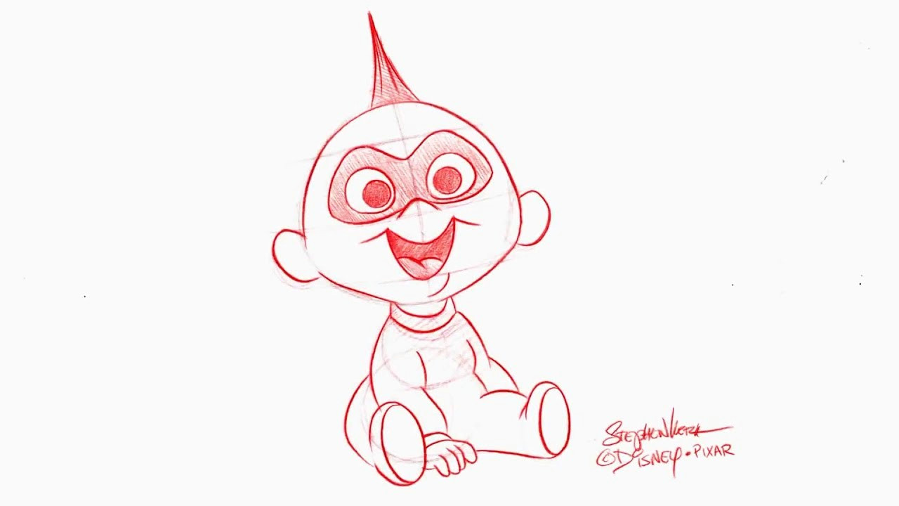 Incredibles 2 Easy Drawings Learn to Draw Jack Jack From Incredibles 2 Disney Pixar Youtube