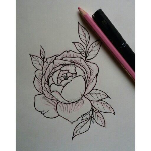 Ink Drawing Of A Rose English Rose Tattoo Sketch Vanessa Core Tattoos Pinterest