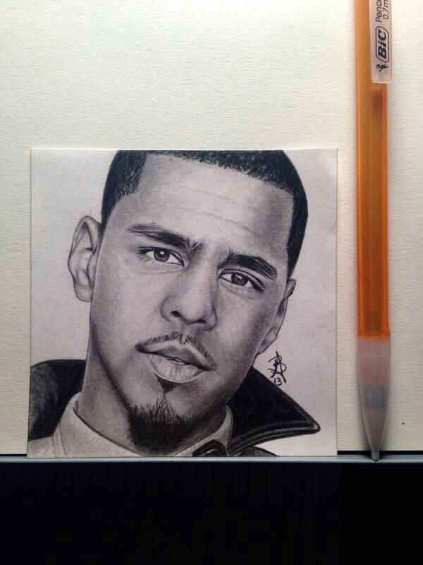 J Cole Drawing Easy Big J Cole Fan so My Last as Of now Post It Drawing is Of J Cole