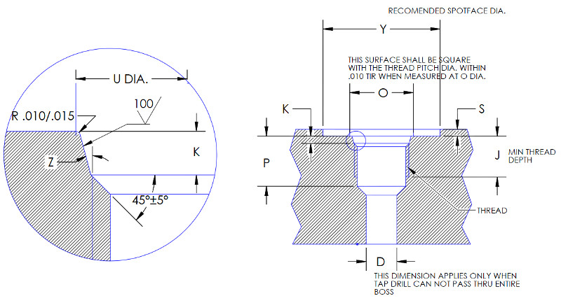 J Size Drawing Dimensions Sae J1926 Port Reference Dimensions