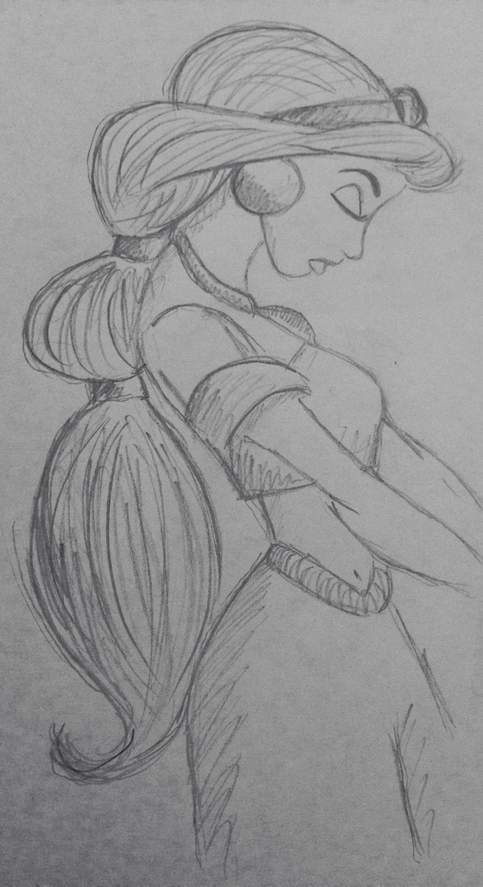 Jasmine Drawing Tumblr Princess Jasmine Aladdin Disney Pencil Sketch Sketching It Up In