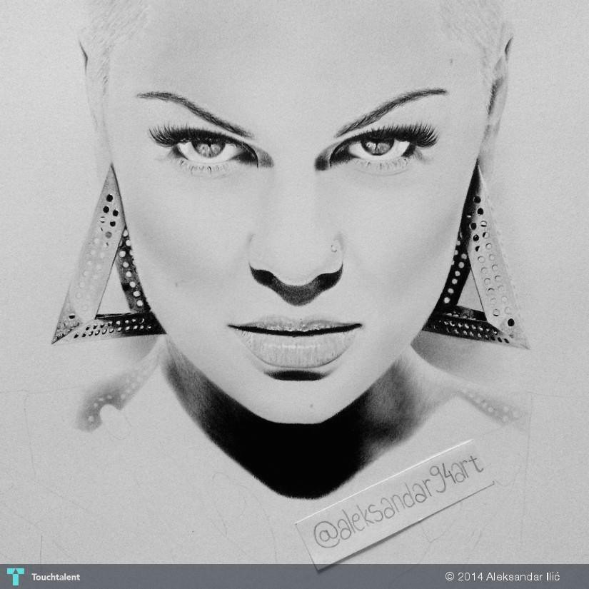 Jessie J Drawing Jessie J In Progress Part 2 touchtalent for Everything Creative