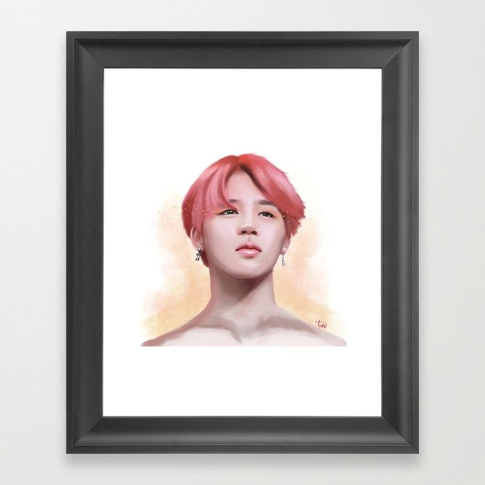 Jimin Drawing Tumblr Serendipity Jimin Framed Art Print by Cat Senpai society6