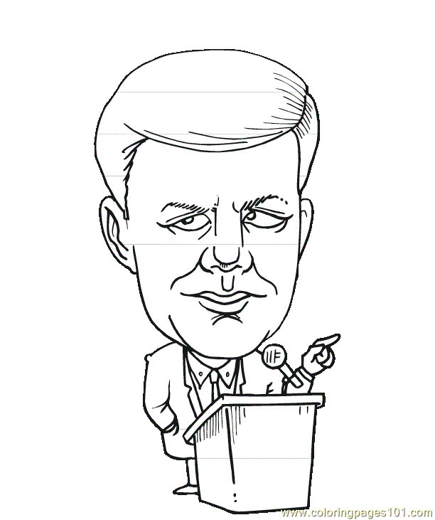 John F Kennedy Cartoon Drawing Jfk Drawing Free Download On Ayoqq org