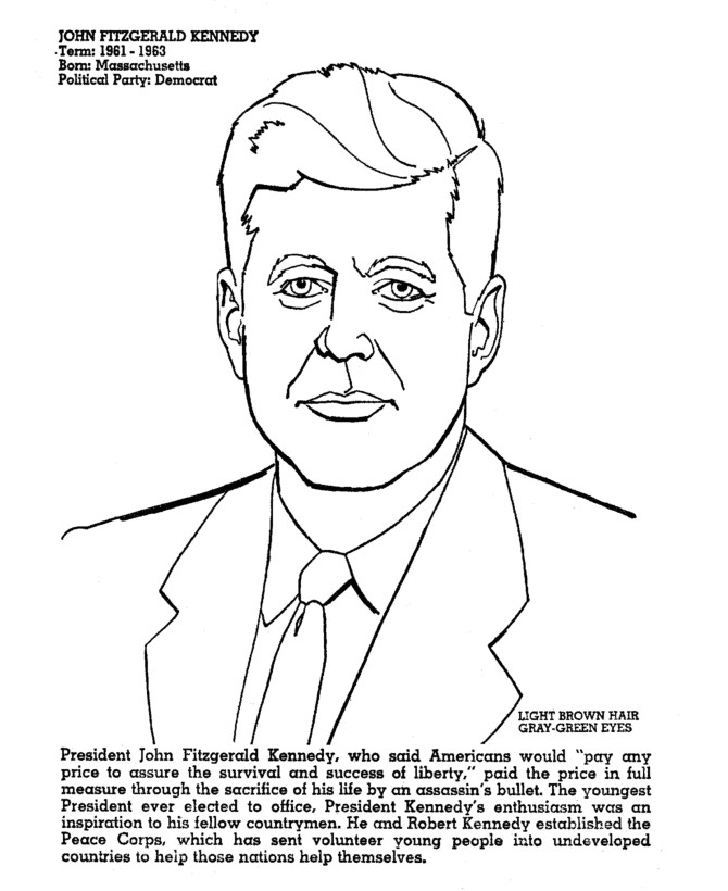 John F Kennedy Drawing Easy Jfk Drawing Free Download On Ayoqq org
