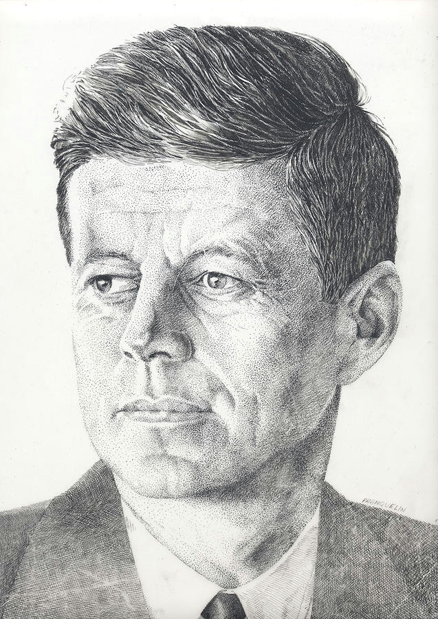 John F Kennedy Drawing Easy Jfk Drawing Free Download On Ayoqq org