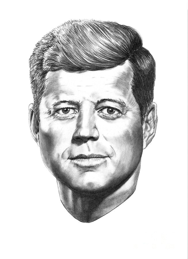 John F Kennedy Drawing Easy Jfk Drawing Free Download On Ayoqq org