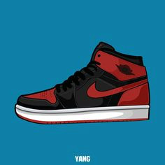 Jordan 1 Cartoon Drawing 13 Best Illustration Shoes Images Sneaker Art Block Prints