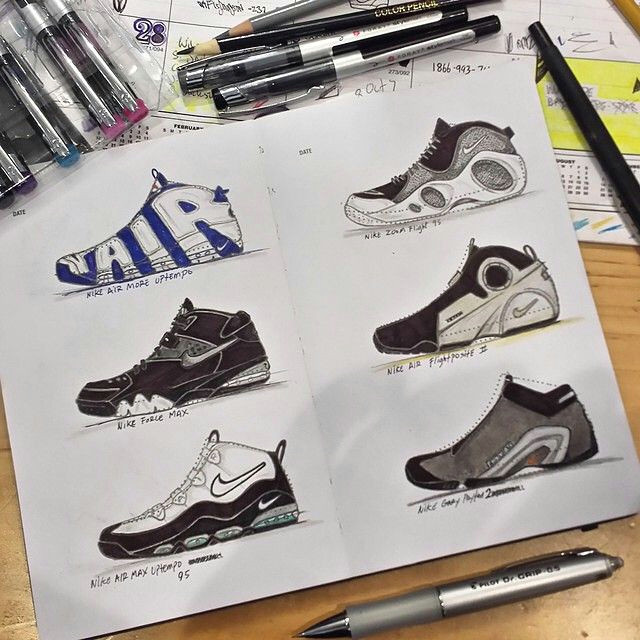 Jordan 6 Drawing Here are 6 Drawings Of Nike Sneakers Done by Raw Mass Instagram