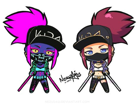 K Drawing Lol Lol Chibi K Da Akali by Nezusagi Lol W 2018 Pinterest