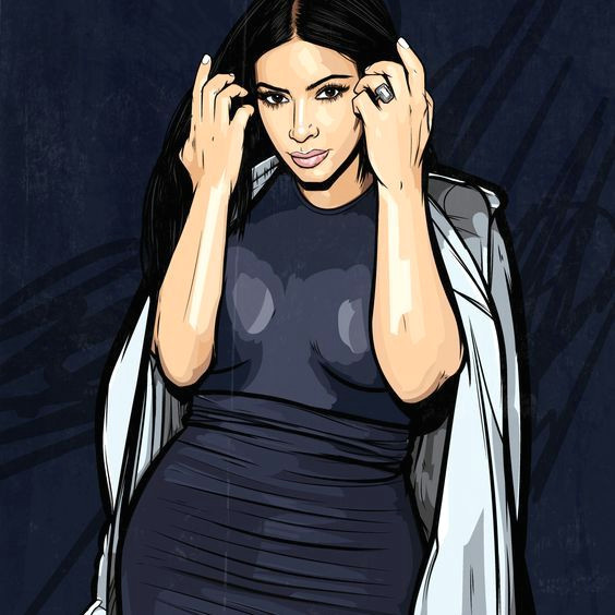 Kim K Drawing Kim Kardashian Cartoon Drawing