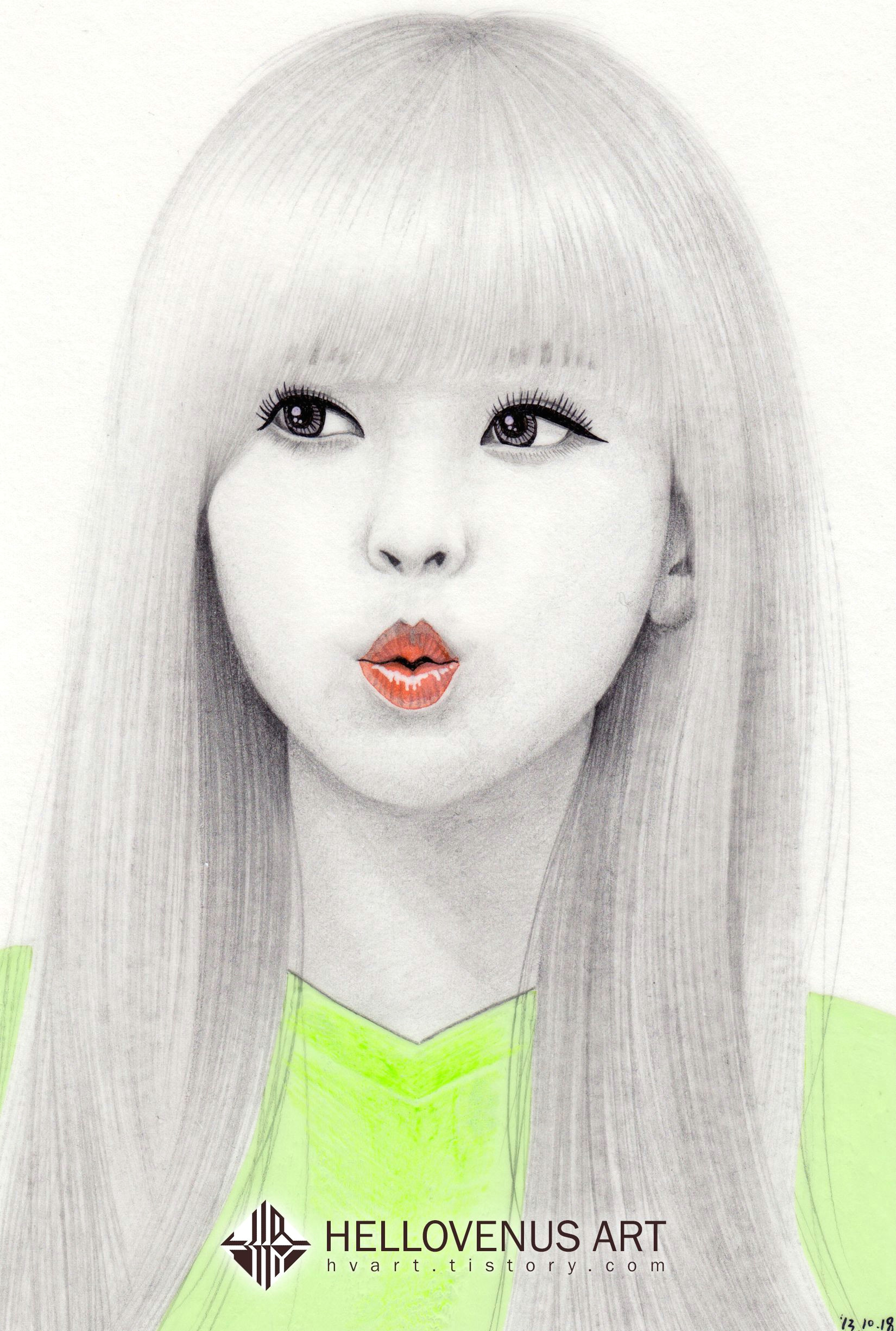 Kpop Girl Drawing Hello Venus Yoonjo Kpop Girls 3 K Pop Kdrama Kpop Girls