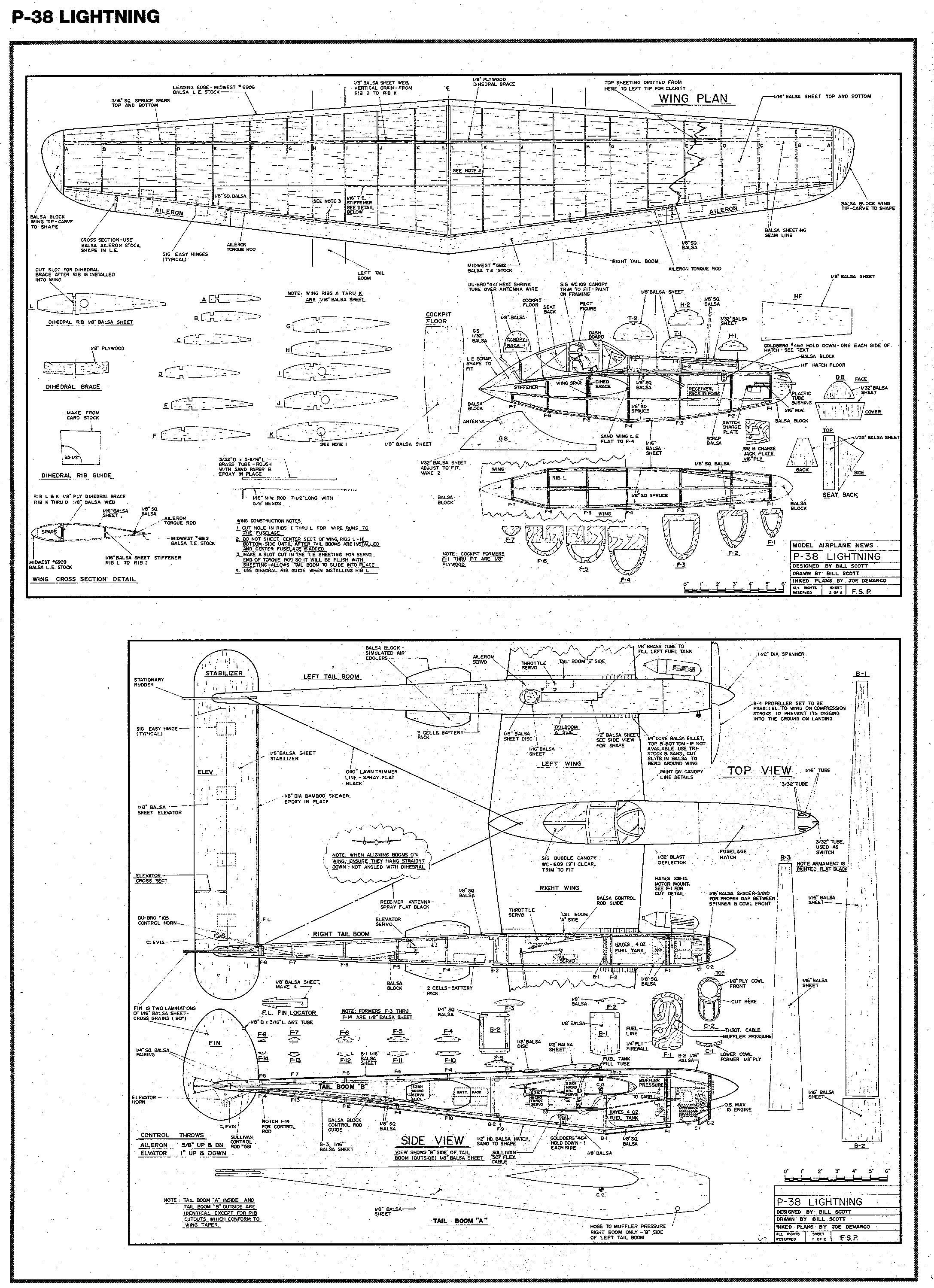 L Drawing Card P 38 Como Aeromodelo Drawings Pinterest