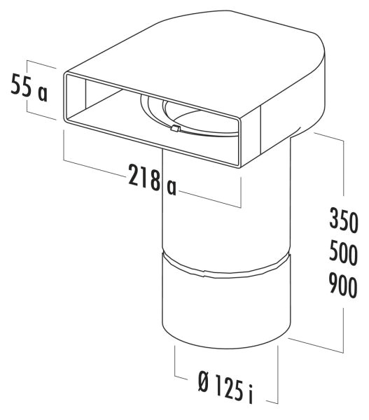 L Square Drawing Naber T Ur 125 Umlenkstuck 90a Mit Rundrohr Verbindungselement