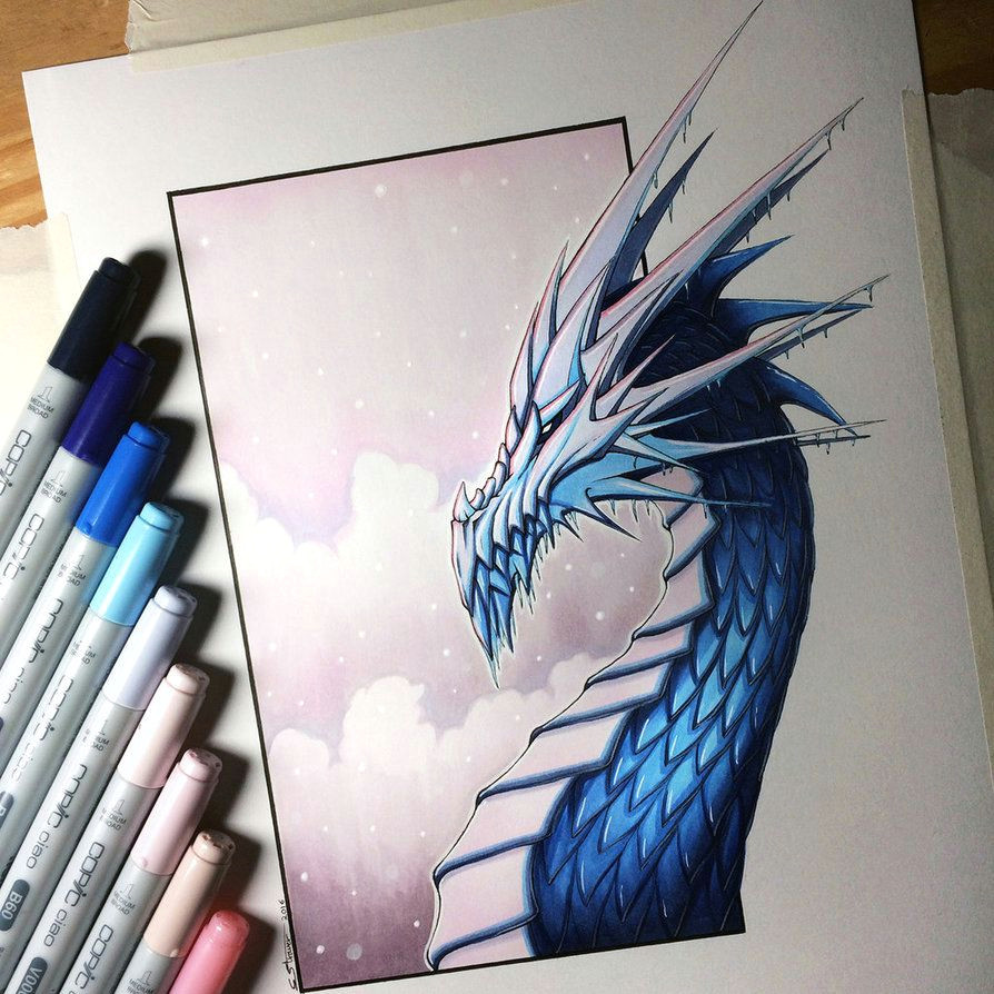 Lethalchris Drawing Dragons Ice Dragon Drawing by Lethalchris On Deviantart Artist S Process