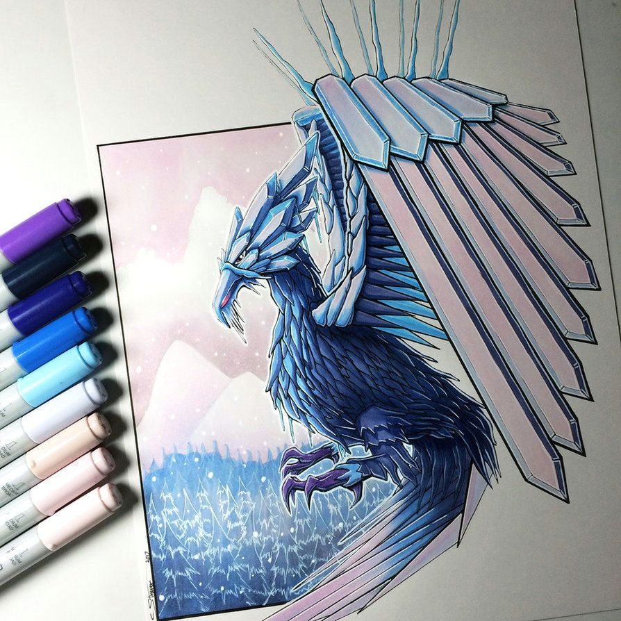 Lethalchris Drawing Dragons Ice Phoenix Drawing by Lethalchris Dragon Pinterest Drawings