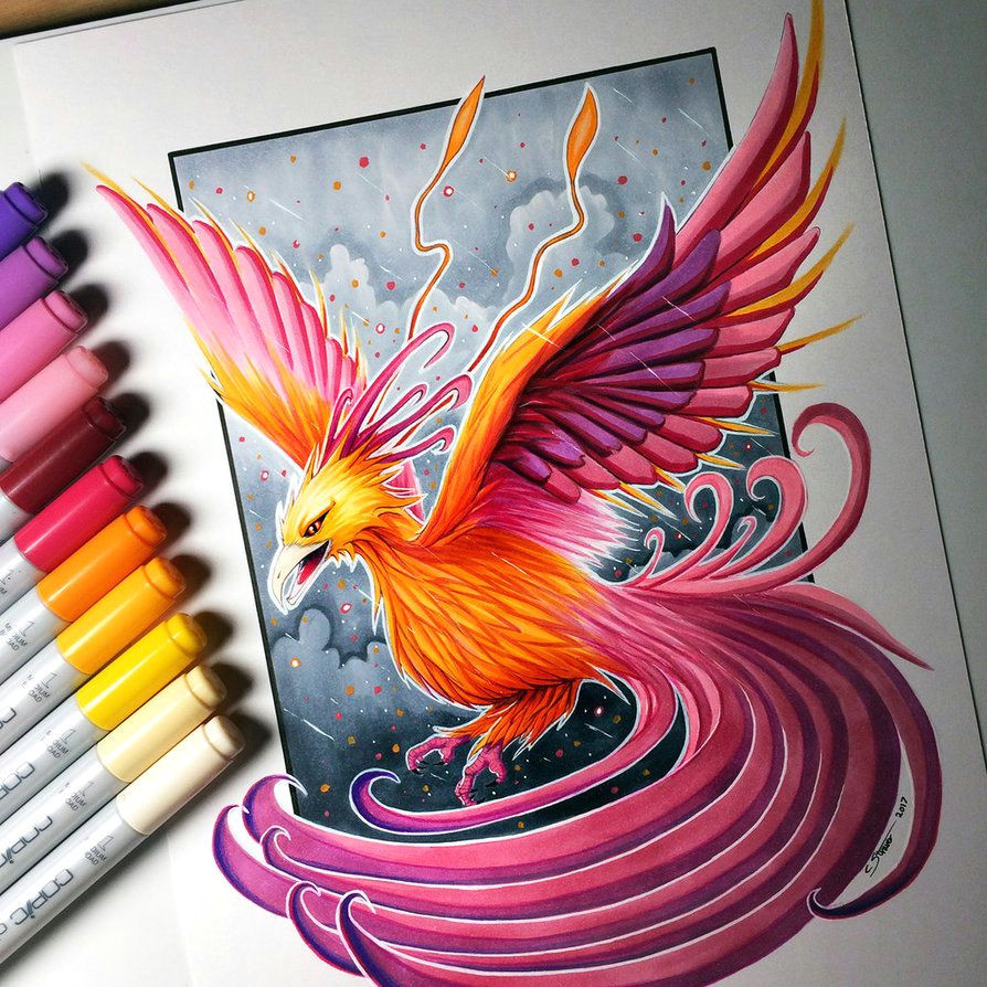 Lethalchris Drawing Dragons Phoenix Drawing by Lethalchris Sketching Coloring In 2019
