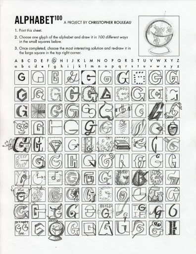 Letter G Drawing Alphabet 100 Christopher Rouleau Picasa Web Albums Font Mania
