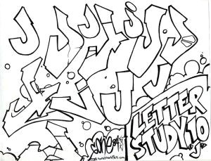 Letter J Drawing the Letter J In Graffiti Style Calligraphy Graffiti Alphabet