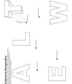 Letter W Drawing One Point Perspective Letters Perspective Drawing Pinterest