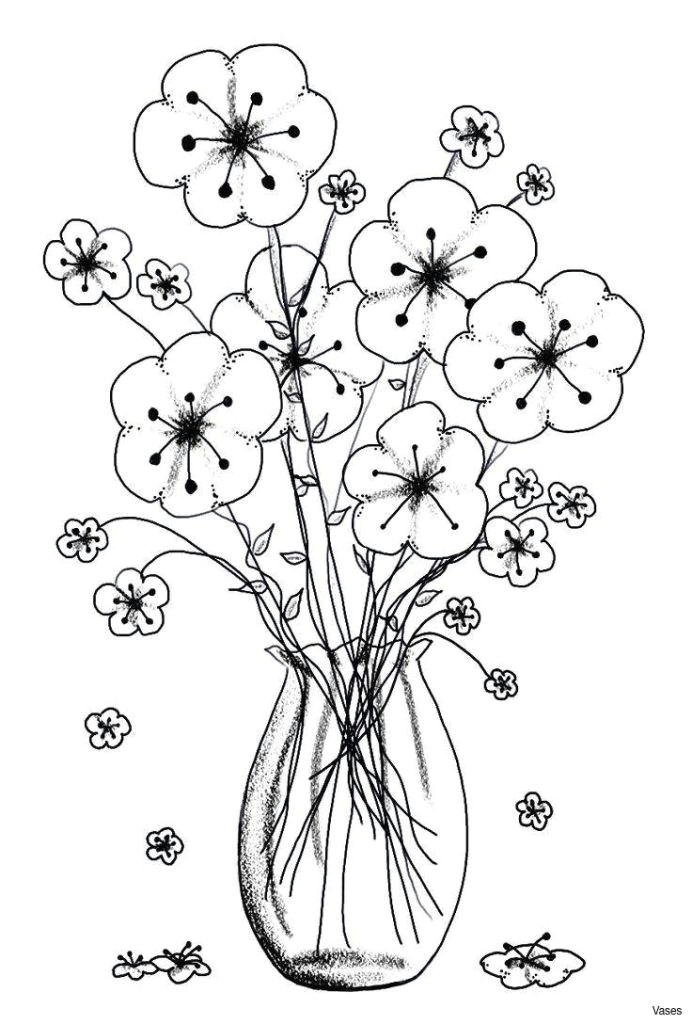 Line Drawing Flowers In Vase Printable Flower Coloring Pages Unique Cool Vases Flower Vase