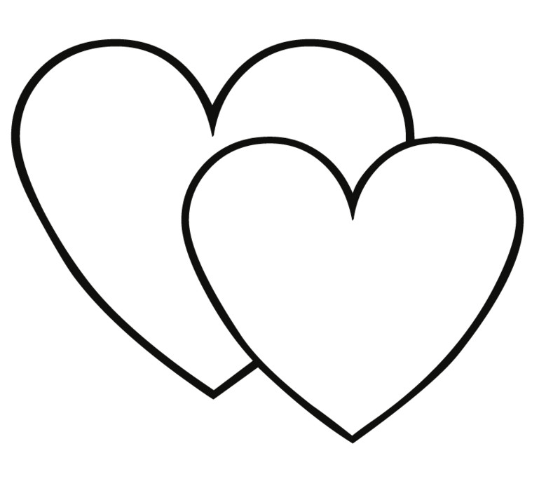 Line Drawing Of A Love Heart Pictures Of Heart Drawings Hearts Coloring Pages Coloring Pages