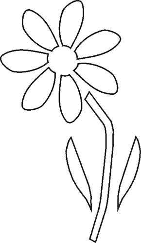 Line Drawing Of Daisy Flower Free Stencils Collection Flower Stencils Stuff to Try Stencils